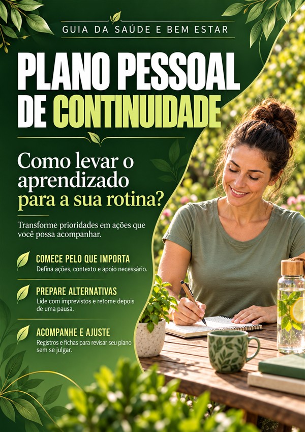 Capa Plano pessoal de continuidade