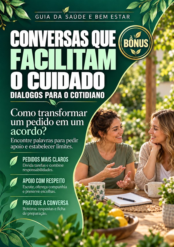 Capa do bônus Conversas que facilitam o cuidado